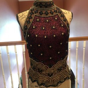 Beautiful beaded occasion top! Medium